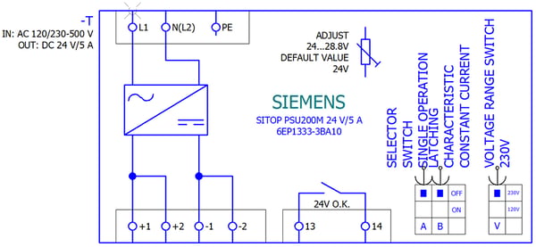Miniatyrbillede 4 af 4: Siemens 6EP1333-3BA10 strømadapter og vekselret Indendørs Flerfarvet