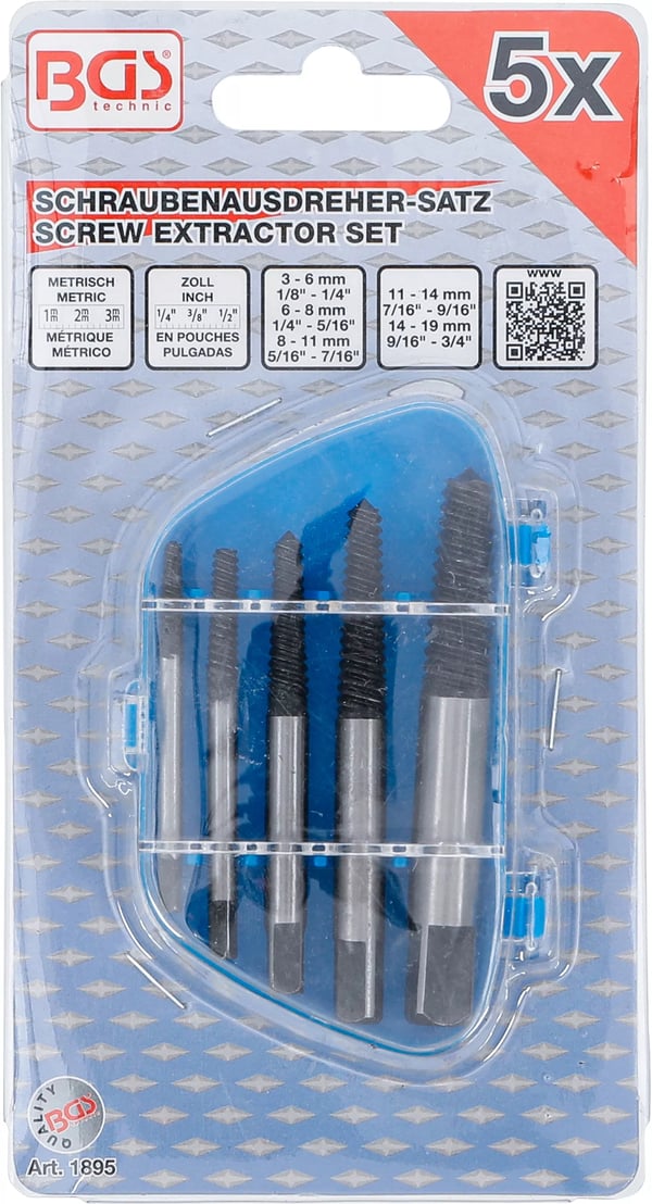 Miniatyrbillede 5 af 7: BGS technic Screw Extractor Set stikkontakt