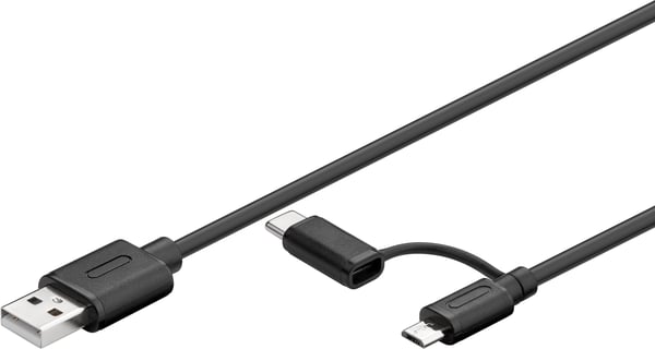 Miniatyrbillede 1 af 2: Goobay 71892 USB-kabel Sort