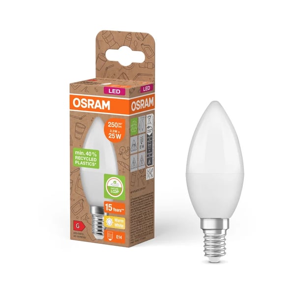 Miniatyrbillede 2 af 4: Osram 4058075831926 LED-lampe Varm hvid 2700 K 3,3 W E14 G