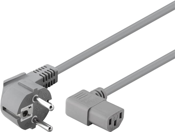 Goobay 50079 el-ledning Grå 2 m Strømstik type F IEC C13