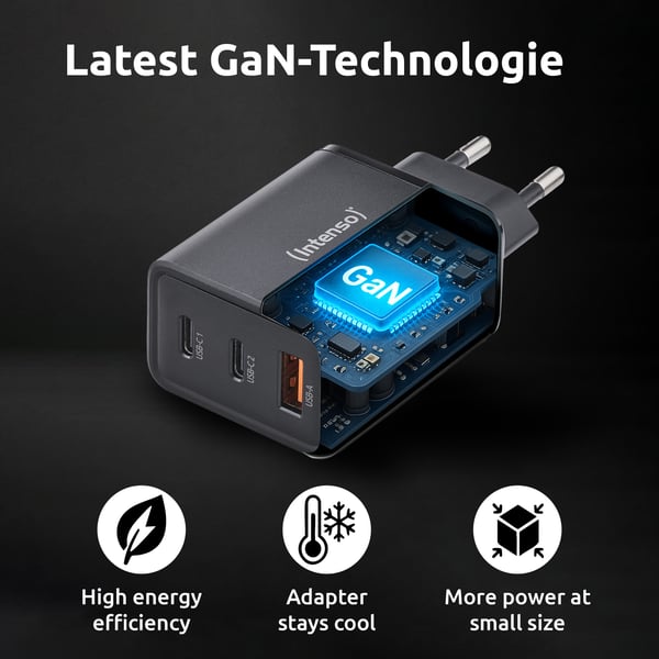Miniatyrbild 9 av 16: Intenso 7806510 eladaptrar inomhus 65 W Svart