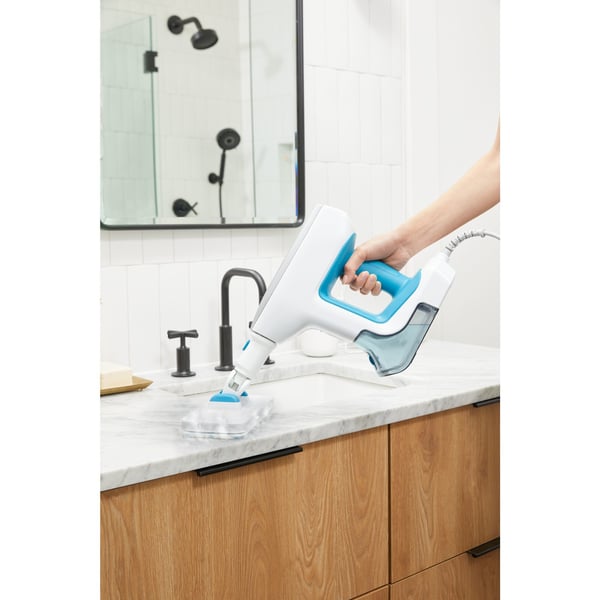 Miniatyrbild 3 av 46: Black & Decker BHSM15FX10-QS ångtvätt Bärbar ångtvätt Blå, Silver, Vit