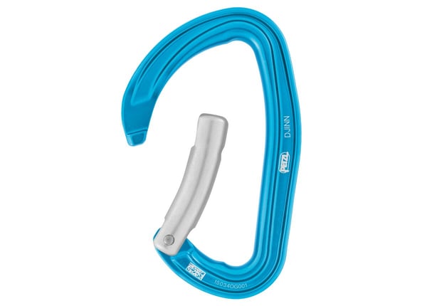 Miniatyrbild 3 av 3: Petzl DJINN Låsbar karbinhake Aluminium Turkos 1 styck