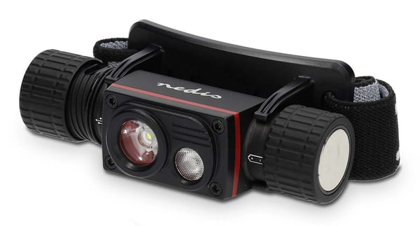 Miniatyrbillede 2 af 7: Nedis LHLR10WBK lommelygte Sort Hovedbånd lommelygte LED