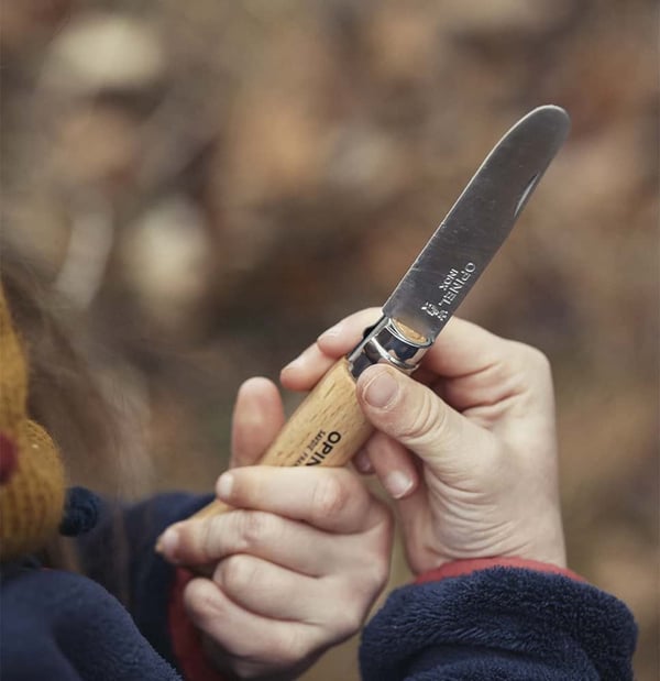 Opinel 001696 taskuveitsi Camper/scout Harmaa, Puu