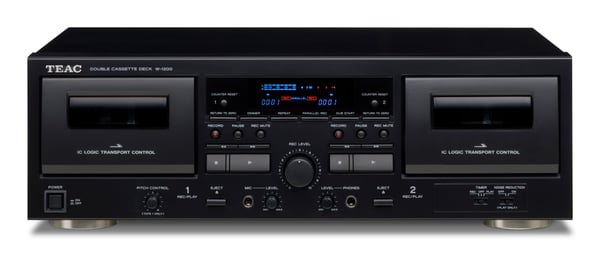 Miniatyrbild 1 av 4: TEAC W-1200 Kassettdäck 2 däck Svart