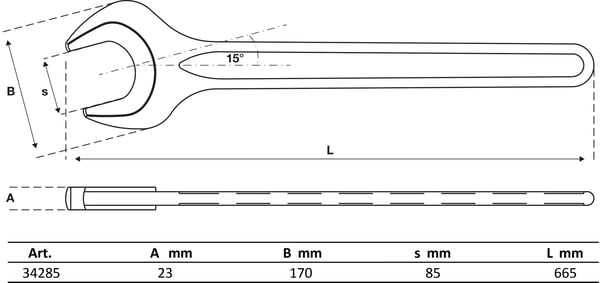 Miniatyrbillede 2 af 3: BGS technic Single Open End Spanner