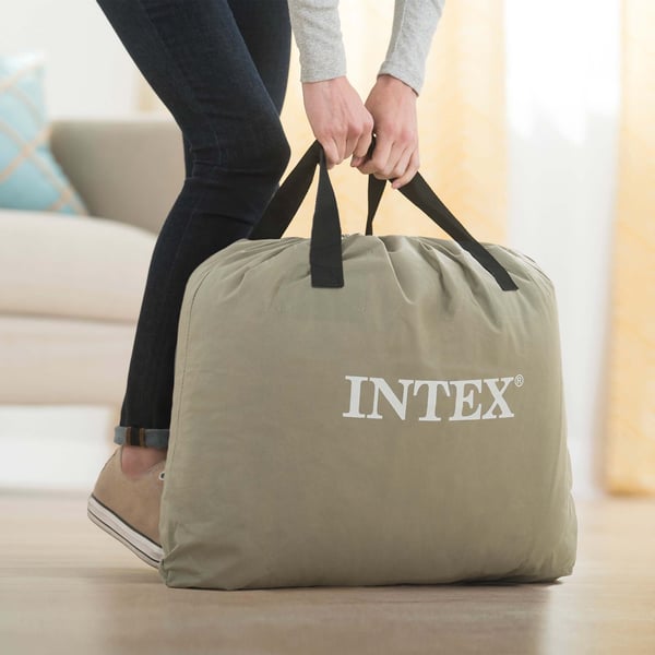 Intex DuraBeam Prime Comfort Elevated Enkelmadras Grå