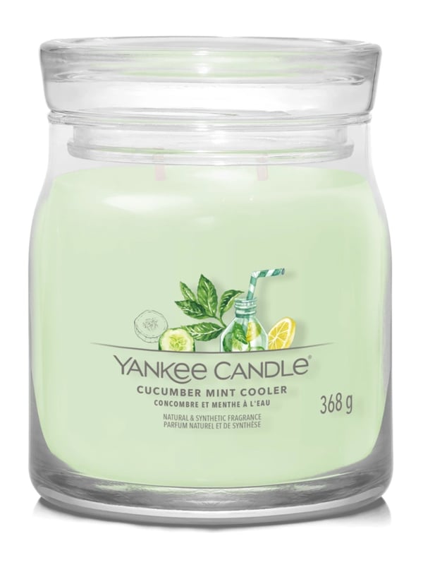 Yankee Candle Cucumber Mint Cooler stearinljus Cylinder Gurka, Citron, Mint Grön 1 styck