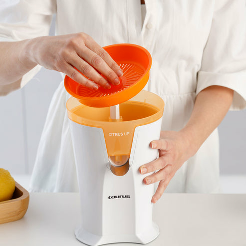 Miniatyrbillede 6 af 10: Taurus CITRUS UP elektrisk citruspresser 0,2 L 40 W Orange, Hvid