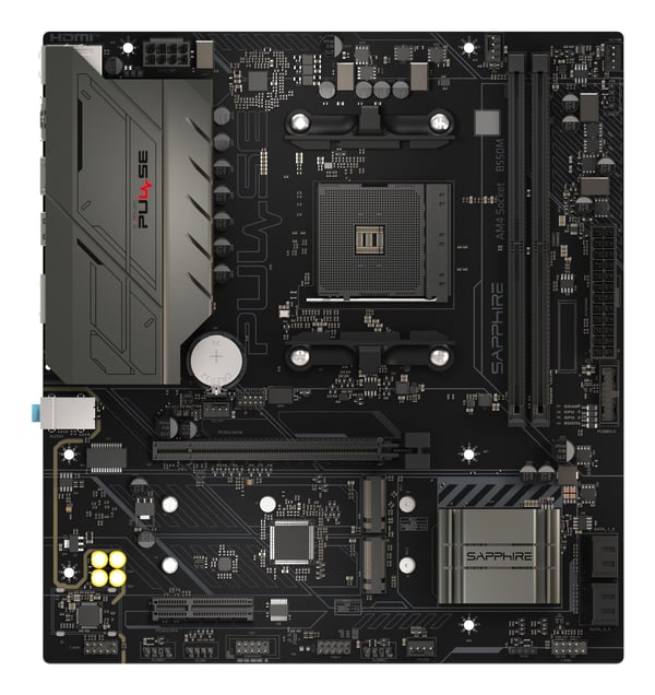 Pikkukuva 1 / 8: Sapphire PULSE B550M AMD B550 Kanta AM4 mikro ATX