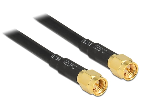 Miniatyrbillede 1 af 2: DeLOCK 88893 koaxial kabel LMR195 10 m SMA Sort