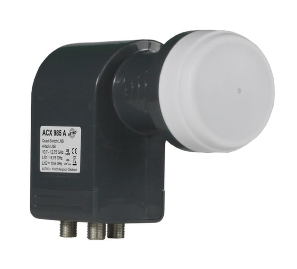 Miniatyrbillede 4 af 5: Astro ACX 985 A Quad LNB Sort, Hvid