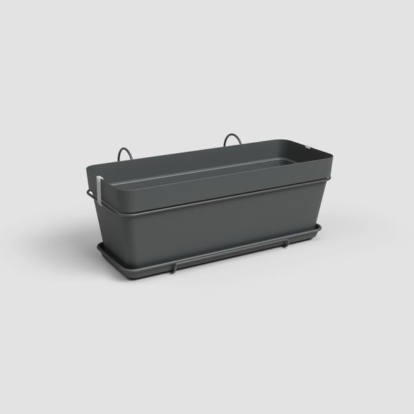 Artevasi Capri Plant Box Balcony Kit Anthracit 6 stk Artevasi Capri Plant Box Balcony Kit Anthracit 6 stk