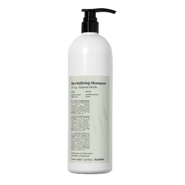 FarmaVita Back.Bar N°04 Natural Herbs Revitalizing Shampoo 1000 ml Shampo Proffesionelle Kvinder