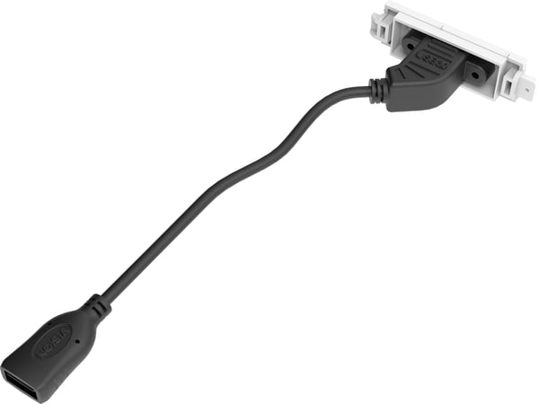 Miniatyrbillede 2 af 3: Vision TechConnect 3 USB-b modul - Modulær frontplade-snap-in