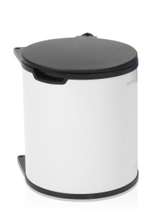 Brabantia 428081 papperkorgar 15 l Rund Svart, Vit