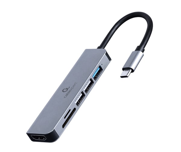 Pikkukuva 3 / 3: Gembird A-CM-COMBO6-02 kannettavien tietokoneiden telakka ja porttitoistin Langallinen USB 3.2 Gen 1 (3.1 Gen 1) Type-C Harmaa