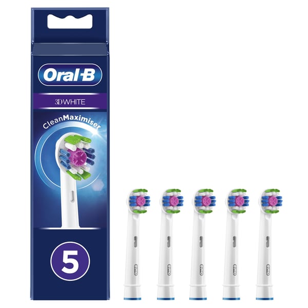 Oral-B 3D White 80339421 tandborsthuvuden 5 styck Vit Oral-B 3D White 80339421 tandborsthuvuden 5 styck Vit