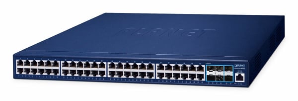 PLANET GS-6311-48T6X Layer 3 48-Port 10/100/1000T + 6-Port 10G SFP+ Managed Ethernet Switch (hardware-based Layer 3 RIPv1/v2, OSPFv2 dynamic routing, supports ERPS Ring) (GS-6311-48T6X) Hallittu L3 Gigabit Ethernet (10/100/1000) Sininen