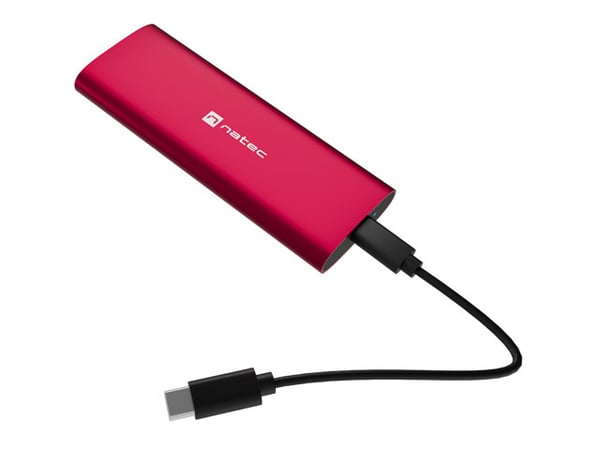 Miniatyrbillede 2 af 7: NATEC RHINO M.2 NVME LITE SSD kabinet Rød