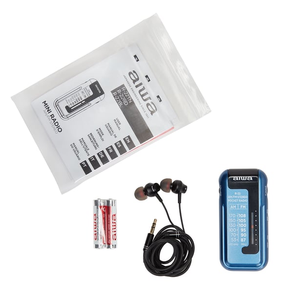 Aiwa R-22BL radioapparater Personal Analog Blå