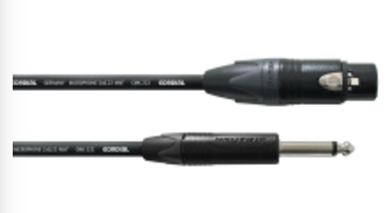 Cordial CPM FP lydkabel 10 m 6.35mm XLR (3-pin) Sort