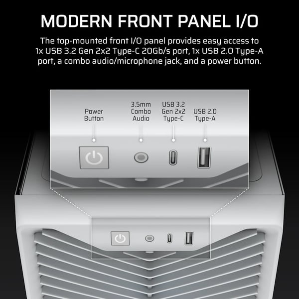 Corsair Midi Tower 3200D RS ARGB PC Case Vit