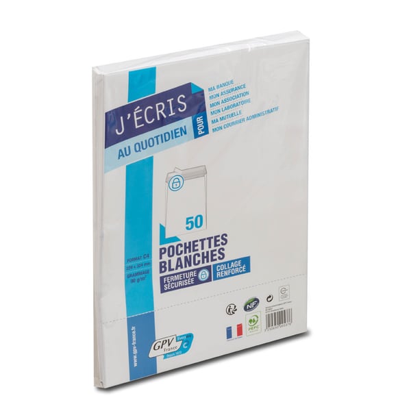 GPV France 537 kuvert C4 (229 x 324 mm) Vit 50 styck