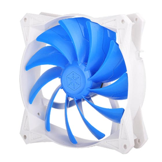 Miniatyrbild 1 av 5: Silverstone FQ141 Datorväska Fan 14 cm Blå, Vit