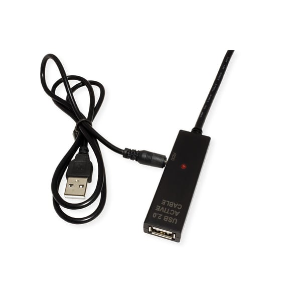 VALUE 12.99.1113 USB-kabel USB 2.0 15 m USB C USB A 0,48 Gbit/sek. Sort