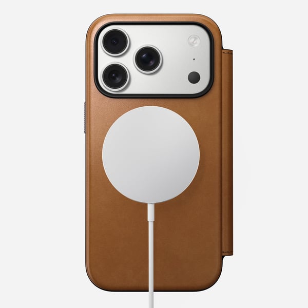 Nomad Modern Leather Folio mobiltelefonfodral 16 cm (6.3") Tan