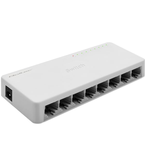 Qoltec 52248 netværksswitch Ikke administreret Hvid