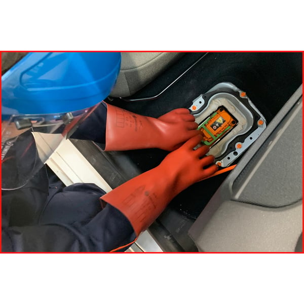 KS Tools 117.0078 beskyttende håndbeklædning Isolerende handsker Rød Latex
