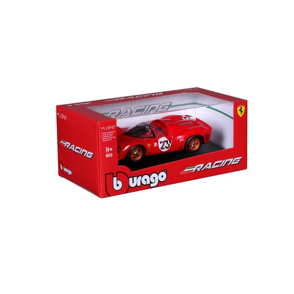 Miniatyrbillede 12 af 12: BBURAGO Ferrari 330 P4 Daytona Sportsbil model Formonterede 1:24