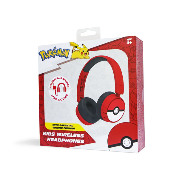 OTL Technologies Pokémon PK1000 kuulokkeet ja kuulokemikrofoni Langallinen & langaton Pääpanta Pelaaminen USB Type-C Bluetooth Punainen, Valkoinen