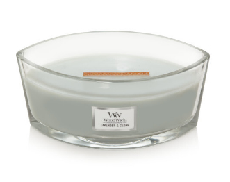 WoodWick Lavender & Cedar stearinljus Andra CEDAR, lavendel Grå, Transparent 1 styck