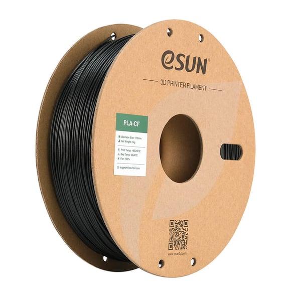 eSUN EPLA-CF 1,75mm BLACK 1kg Polylaktidsyra (PLA) Svart