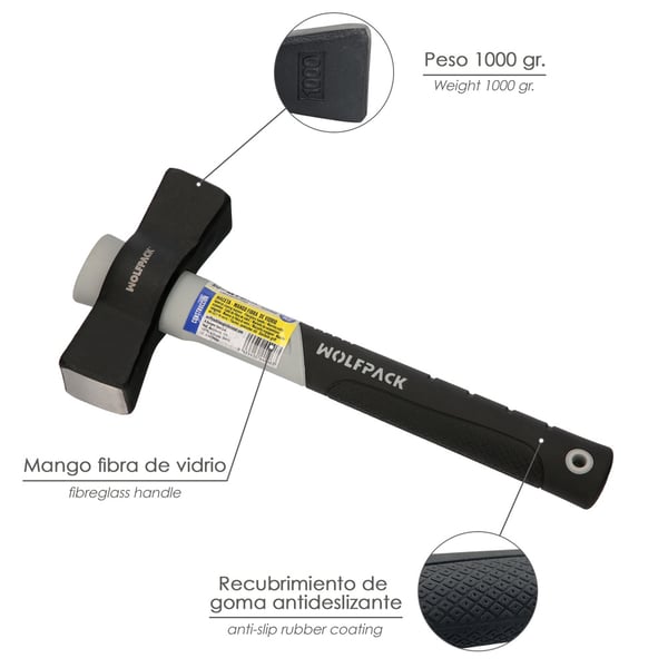 Wolfpack Maceta Mango Fibra Vidrio 1000 Gramos