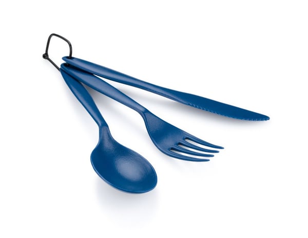GSI Outdoors Tekk Cutlery bestiksæt 3 stk Blå GSI Outdoors Tekk Cutlery bestiksæt 3 stk Blå