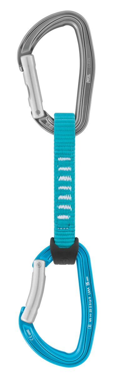 Miniatyrbild 1 av 2: Petzl DJINN AXESS Låsbar karbinhake Aluminium Grå, Turkos 1 styck