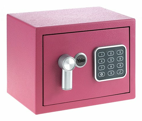 Pikkukuva 2 / 3: Yale YSV/170/DB2/P kassakaappi Vapaasti seisova kassakaappi 3,8 L Terästä Vaaleanpunainen