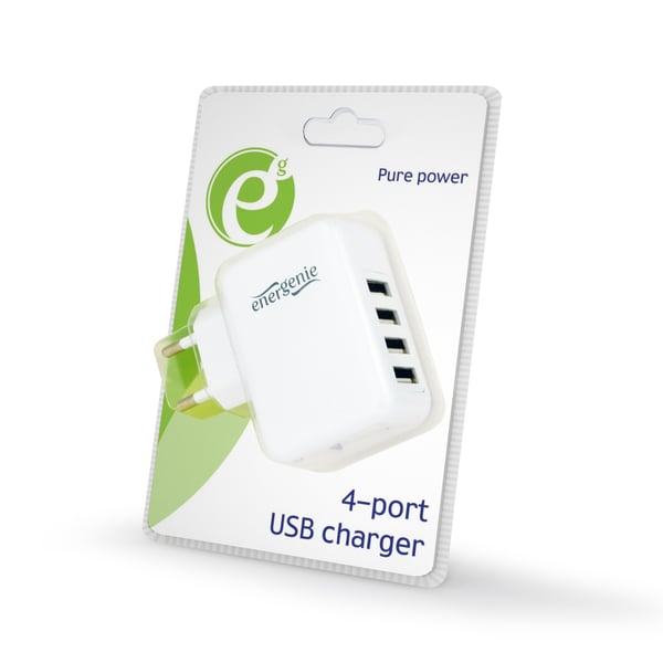 Miniatyrbild 2 av 7: EnerGenie EG-U4AC-02 mobilladdare Universal Vit AC inomhus