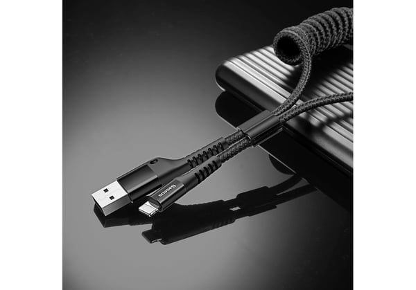 Miniatyrbillede 2 af 4: Baseus CALSR-01 Lightning kabel 1 m Sort