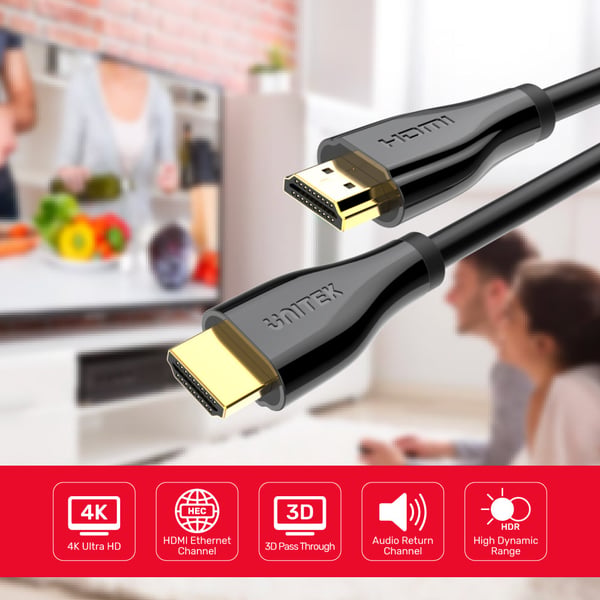 UNITEK C1049GB HDMI-kaapeli 3 m HDMI-tyyppi A (vakio) Musta