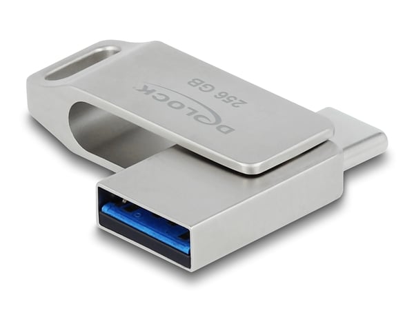 Miniatyrbillede 1 af 4: DeLOCK 54008 USB-nøgle 256 GB USB Type-A / USB Type-C 3.2 Gen 1 (3.1 Gen 1) Grå