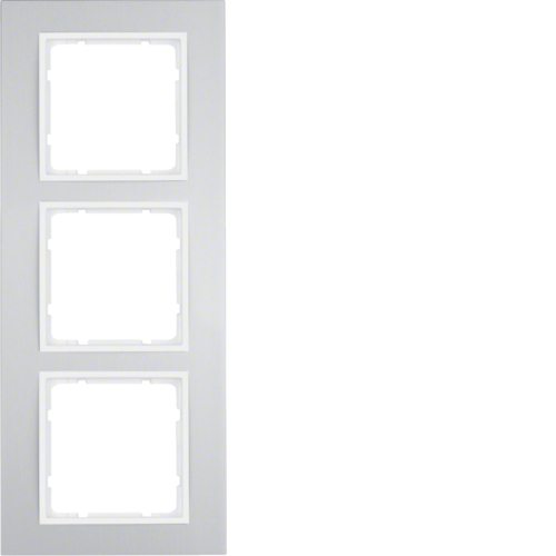 Berker 10133904 kontaktplade & kontakthætte Aluminium, Hvid