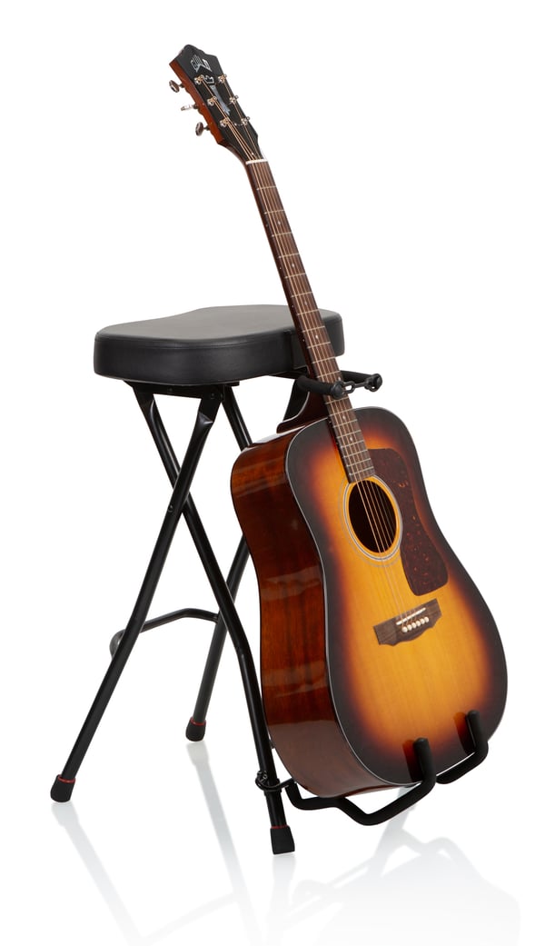 Miniatyrbild 5 av 8: Gator Frameworks GFW-GTRSTOOL Musikerstol Pall för musiker Svart Stoppad sits