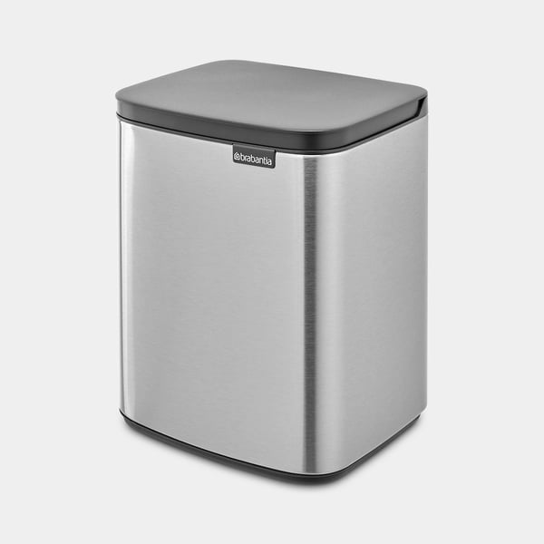 Brabantia Bo Waste Bin 7 l Rektangulär Stål Svart, Stål